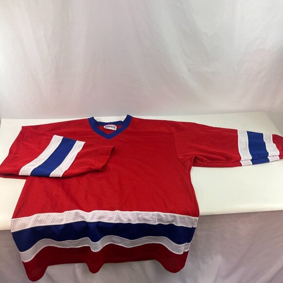 Kobe Ica Ball Hockey Practice Jersey Adult Red Blue & White 31" Length Used - Picture 5 of 8